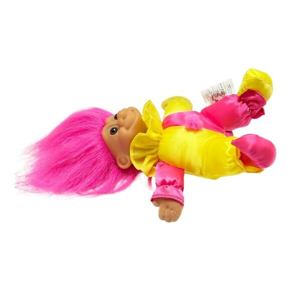 Vintage Russ Troll Doll Lot 2 Toy 7 inch Pink Clown and White Lamb 1990s - Picture 9 of 13